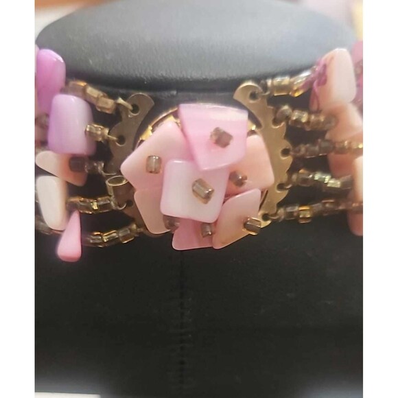 Vintage 5 tier necklace 0133 - Picture 3 of 5